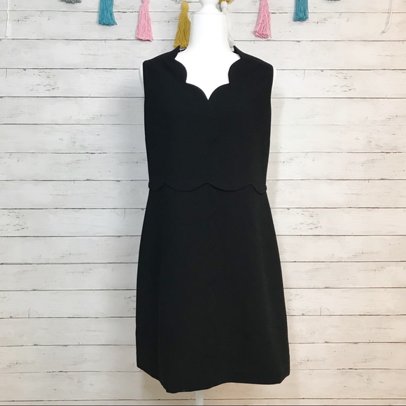 ted baker black scallop dress